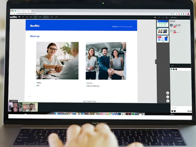 Berlitz Portalの画面と教材３