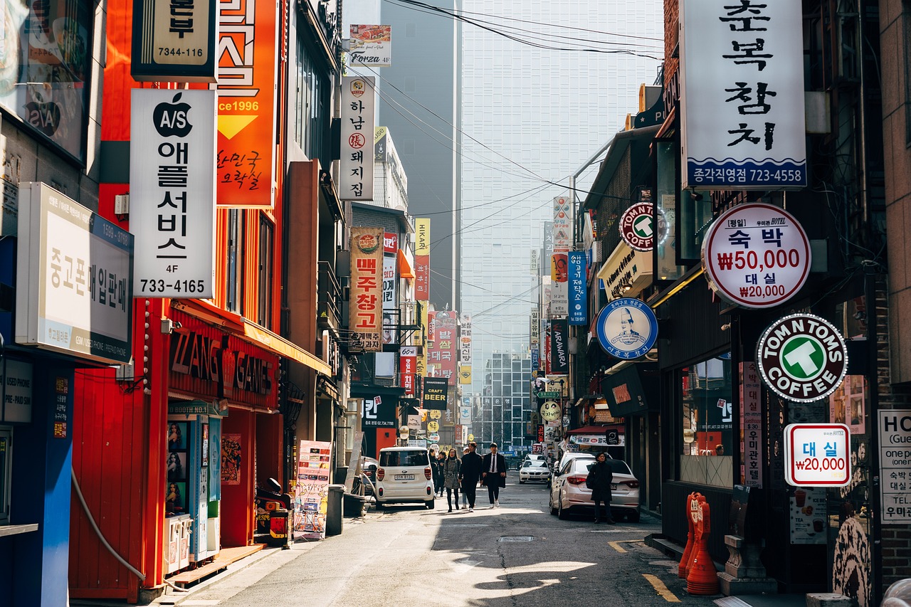 韓国の街